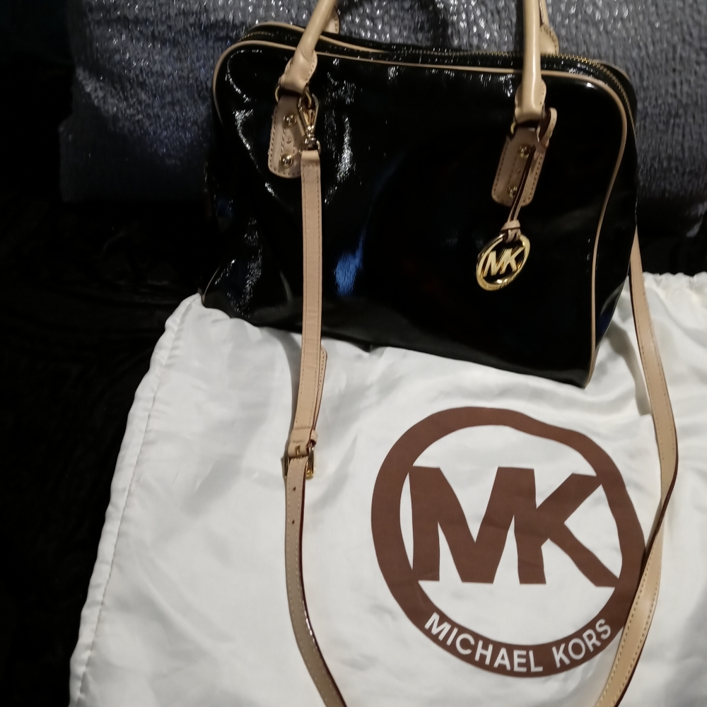 Big black shinny Michael Kors purse
